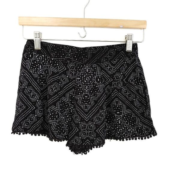 Urban Outfitters Ecote Black Shorts XS Boho Print - Picture 1 of 4